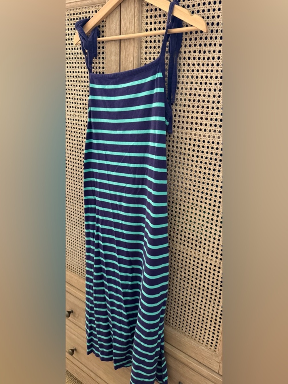 GAP Navy and Teal Striped Top